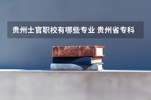 贵州士官职校有哪些专业 贵州省专科提前批次士官录取的院校