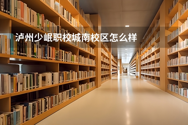 泸州少岷职校城南校区怎么样