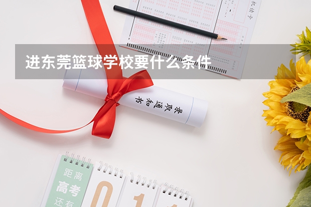 进东莞篮球学校要什么条件