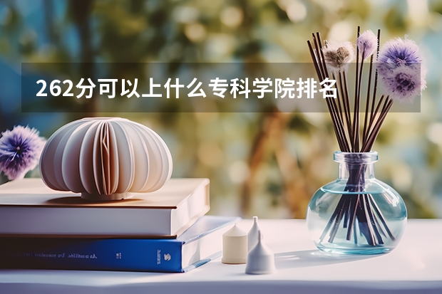 262分可以上什么专科学院排名