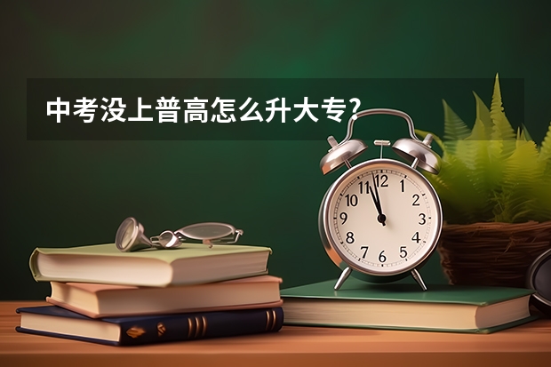 中考没上普高怎么升大专?
