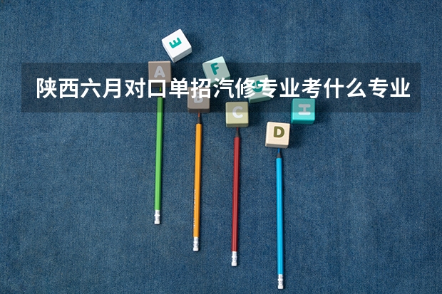 陕西六月对口单招汽修专业考什么专业知识？