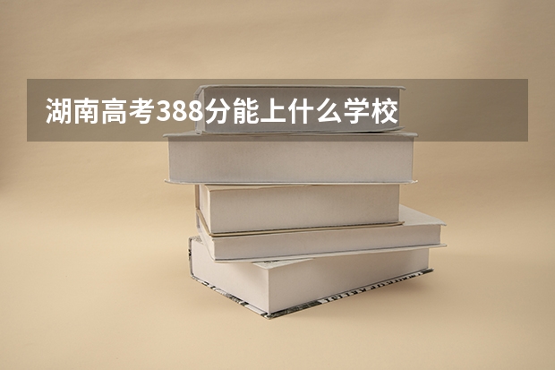 湖南高考388分能上什么学校