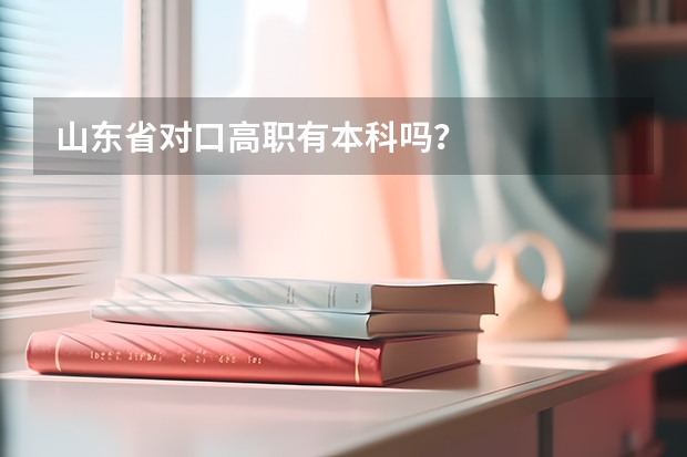 山东省对口高职有本科吗？