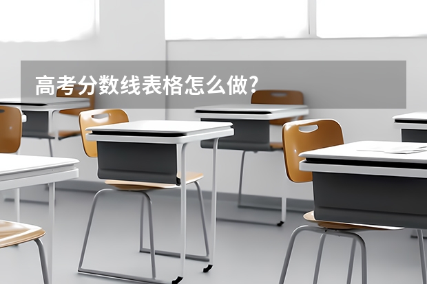 高考分数线表格怎么做?