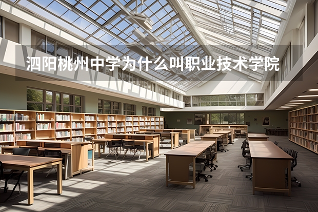 泗阳桃州中学为什么叫职业技术学院